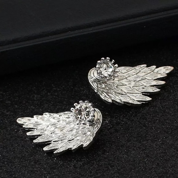 NEW Charm Earrings Water Droplets/angel Wings - Picture 3 of 5